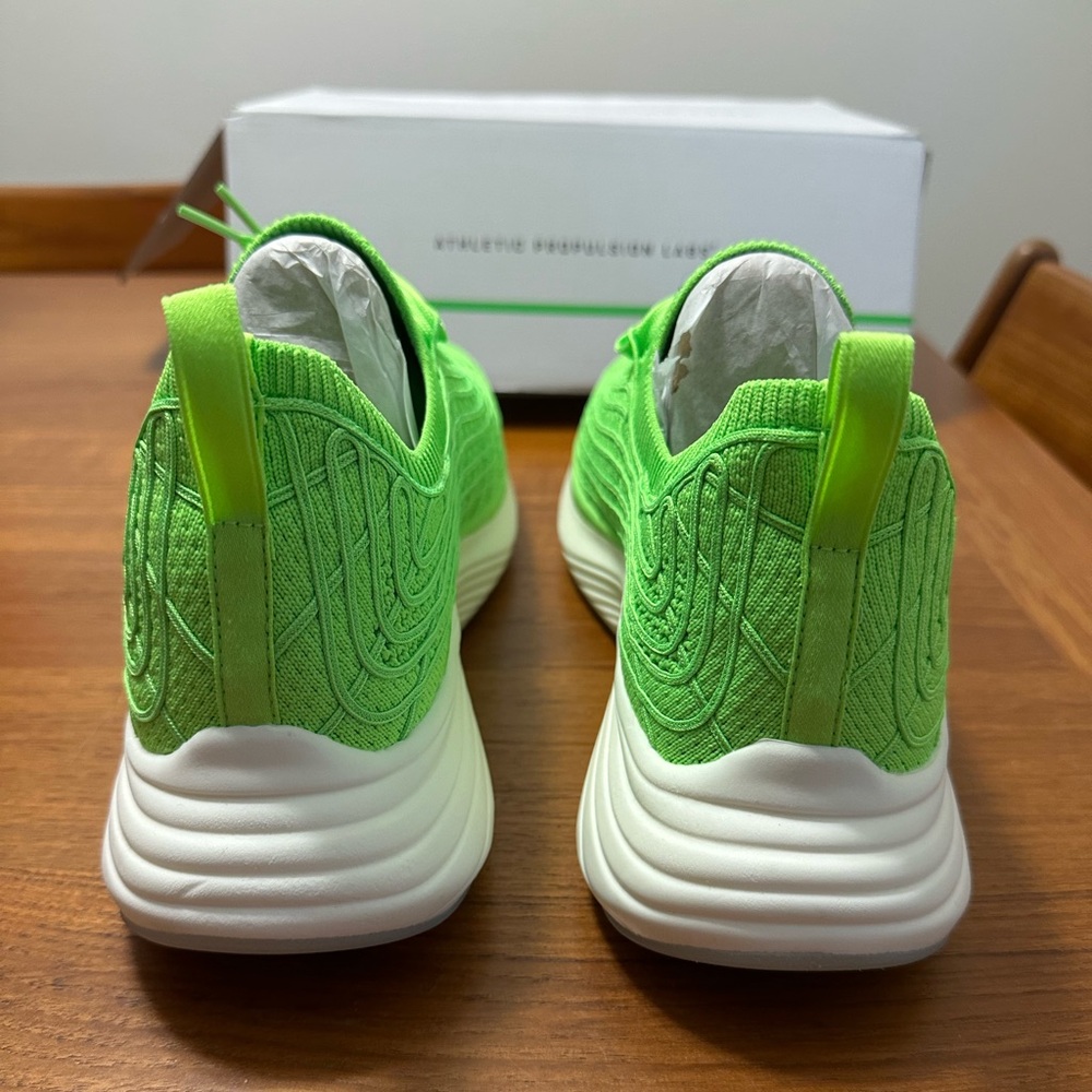 NEW APL Men’s Techloom Zipline Vibrant Green/Silver/White Knit Sneakers Sz.12 - Picture 5 of 8